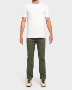 Army Green Lightweight Cotton Stretch Jeans
