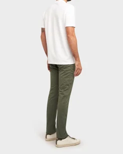Army Green Lightweight Cotton Stretch Jeans