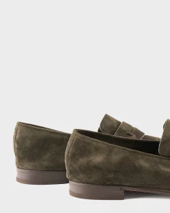 Army Green Suede L'Asola Loafers