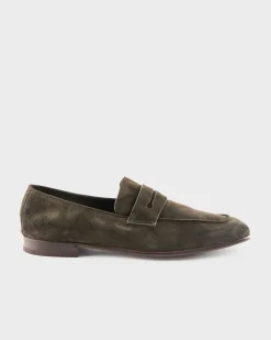 Army Green Suede L'Asola Loafers