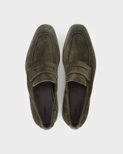 Army Green Suede L'Asola Loafers