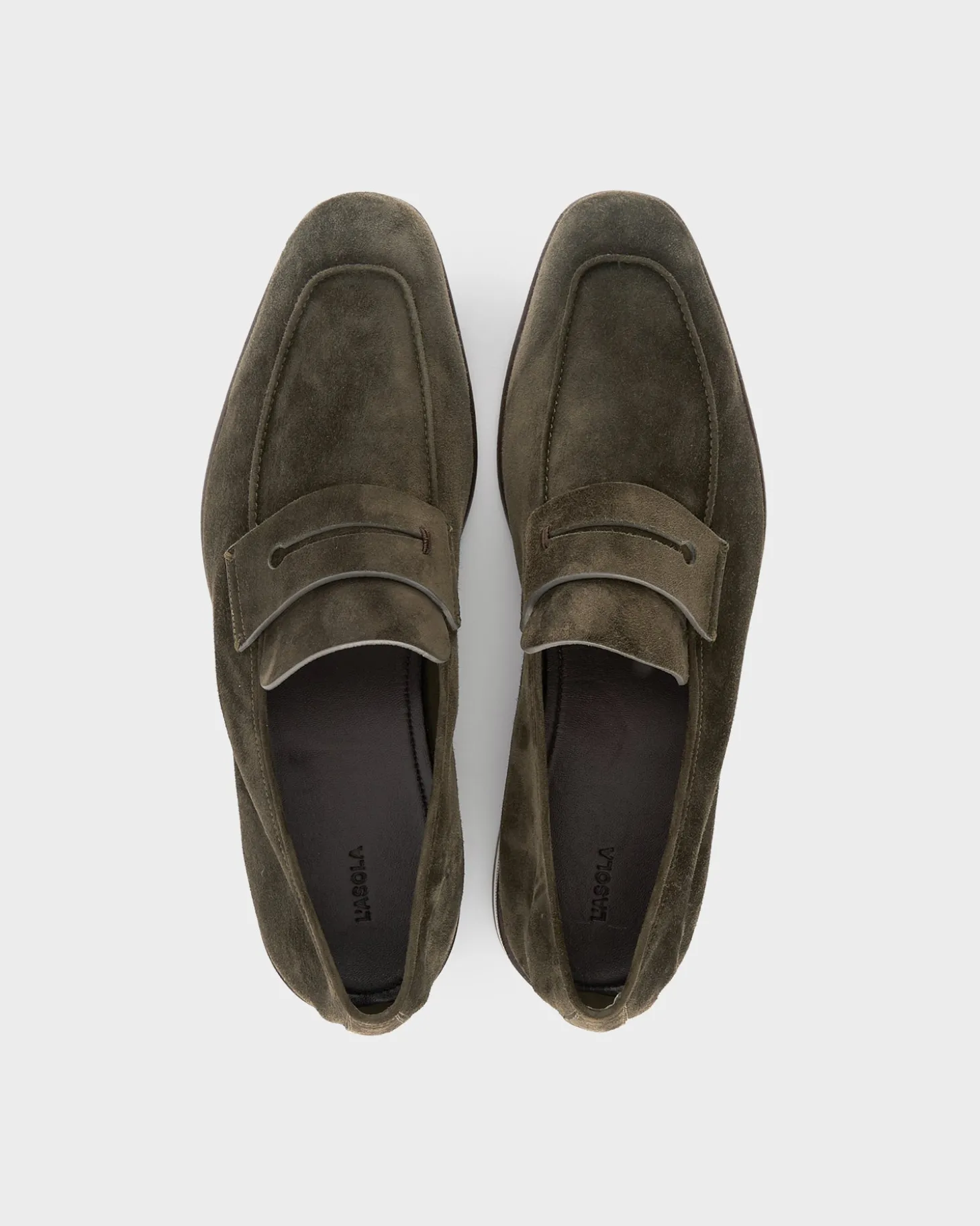 Army Green Suede L'Asola Loafers