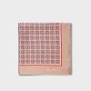 Beige And Red Silk Pocket Square
