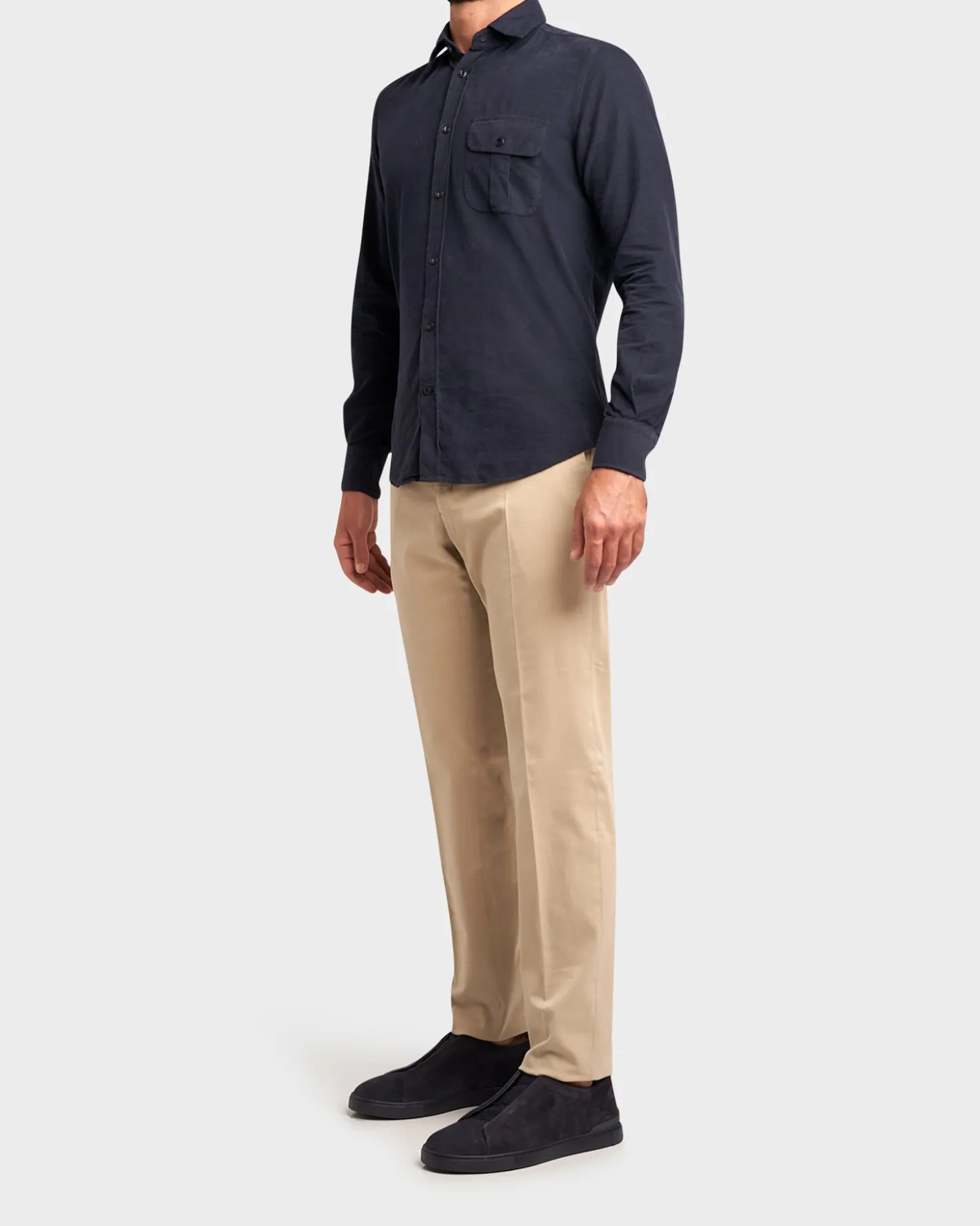 Beige Cotton Chinos