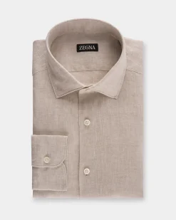 Beige Linen Shirt