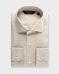 Beige Linen Shirt