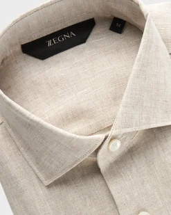 Beige Linen Shirt