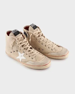 Beige Washed Nylon Francy Sneakers