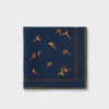 Bird Pattern Wool Pocket Square