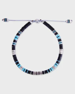 Black And Blue Rizon Silver Bracelet