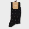 Black And Grey Skull Socks