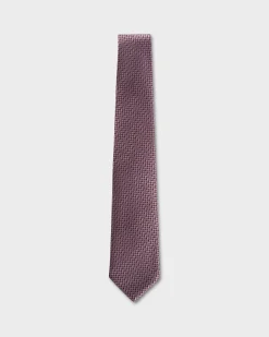 Black And Mauve Abstract Pattern Tie