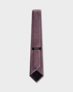 Black And Mauve Abstract Pattern Tie