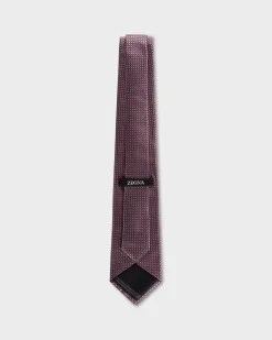 Black And Mauve Diamond Pattern Tie