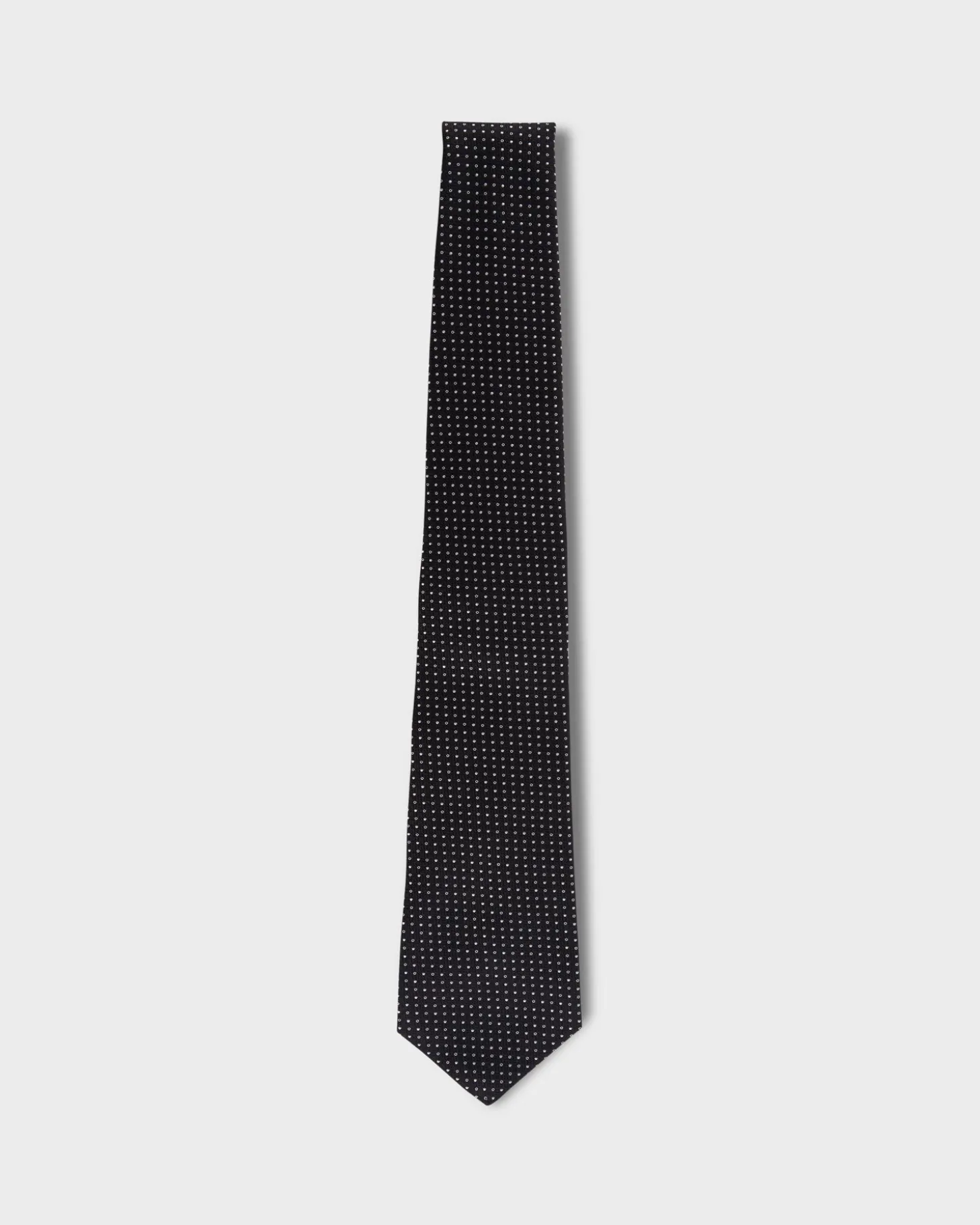Black And White Dot Pattern Tie