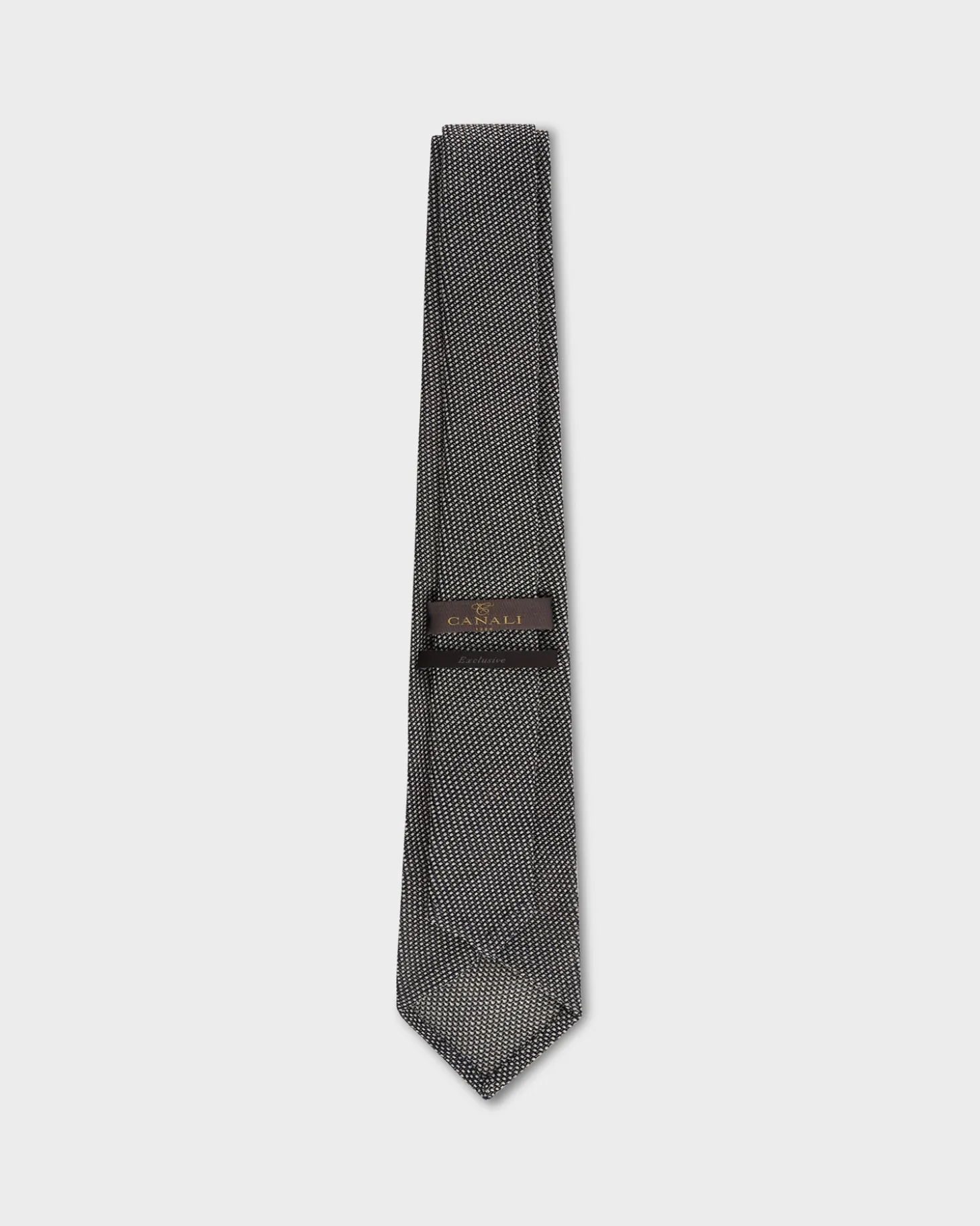 Black And White Silk Mesh Couture Tie