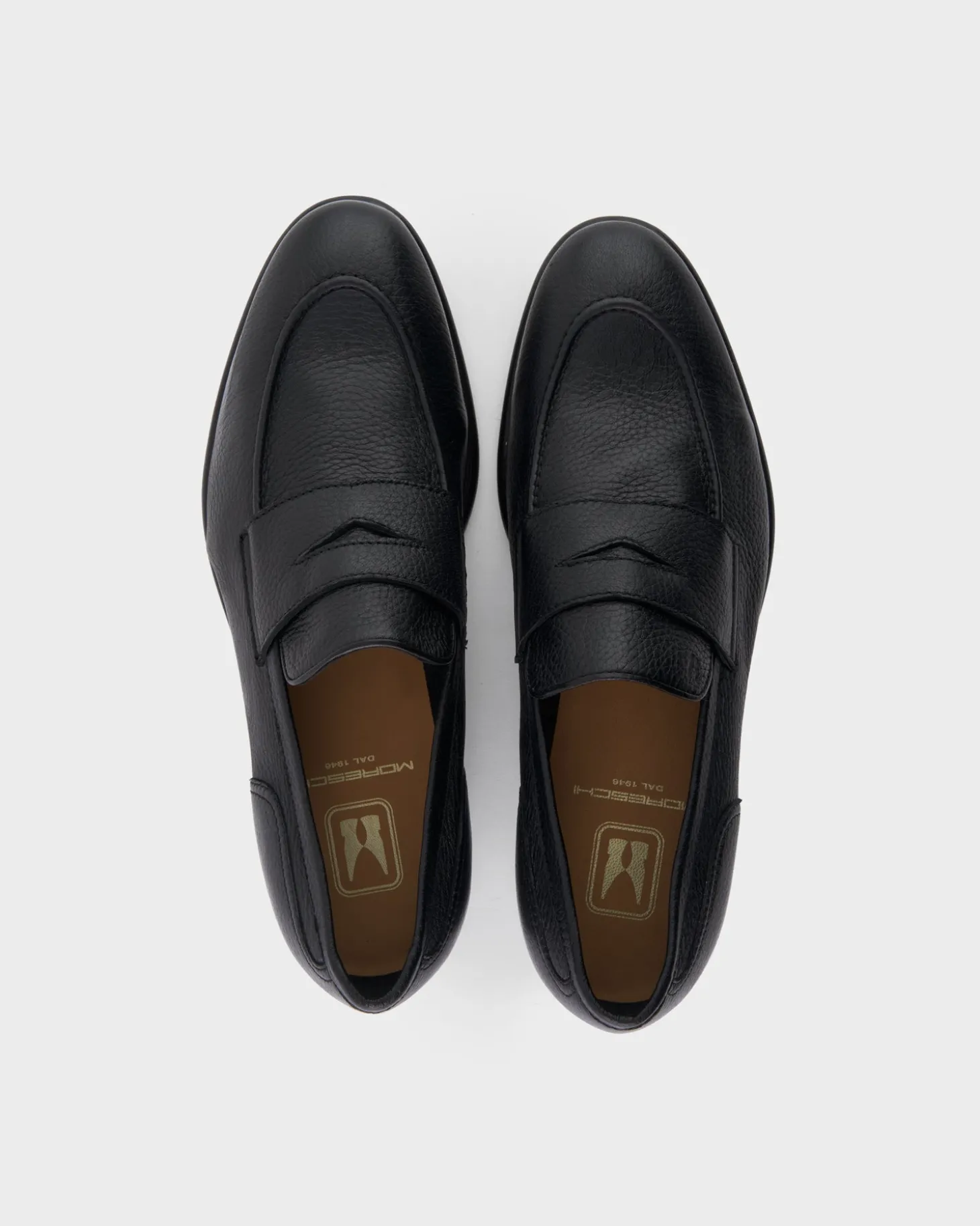 Black Belgrado Deerskin Loafer