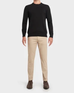 Black Cashmere Blend Crewneck Sweater