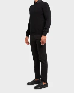 Black Cashmere Crew Neck Sweater