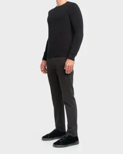 Black Cashmere Crewneck Sweater