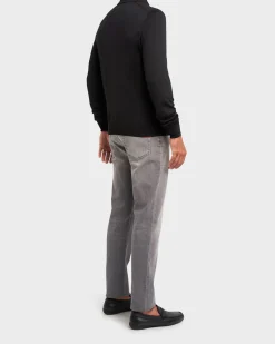 Black Cashmere V Neck Sweater