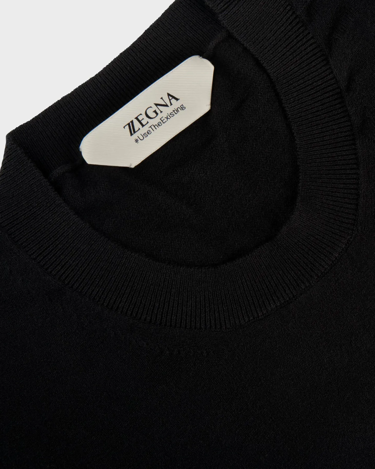 Black Cotton Knit Shirt