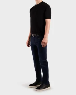 Black Cotton Knit Shirt