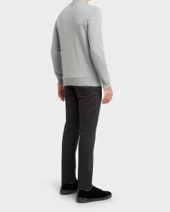 Black Cotton Lyocell Slim Fit Jeans