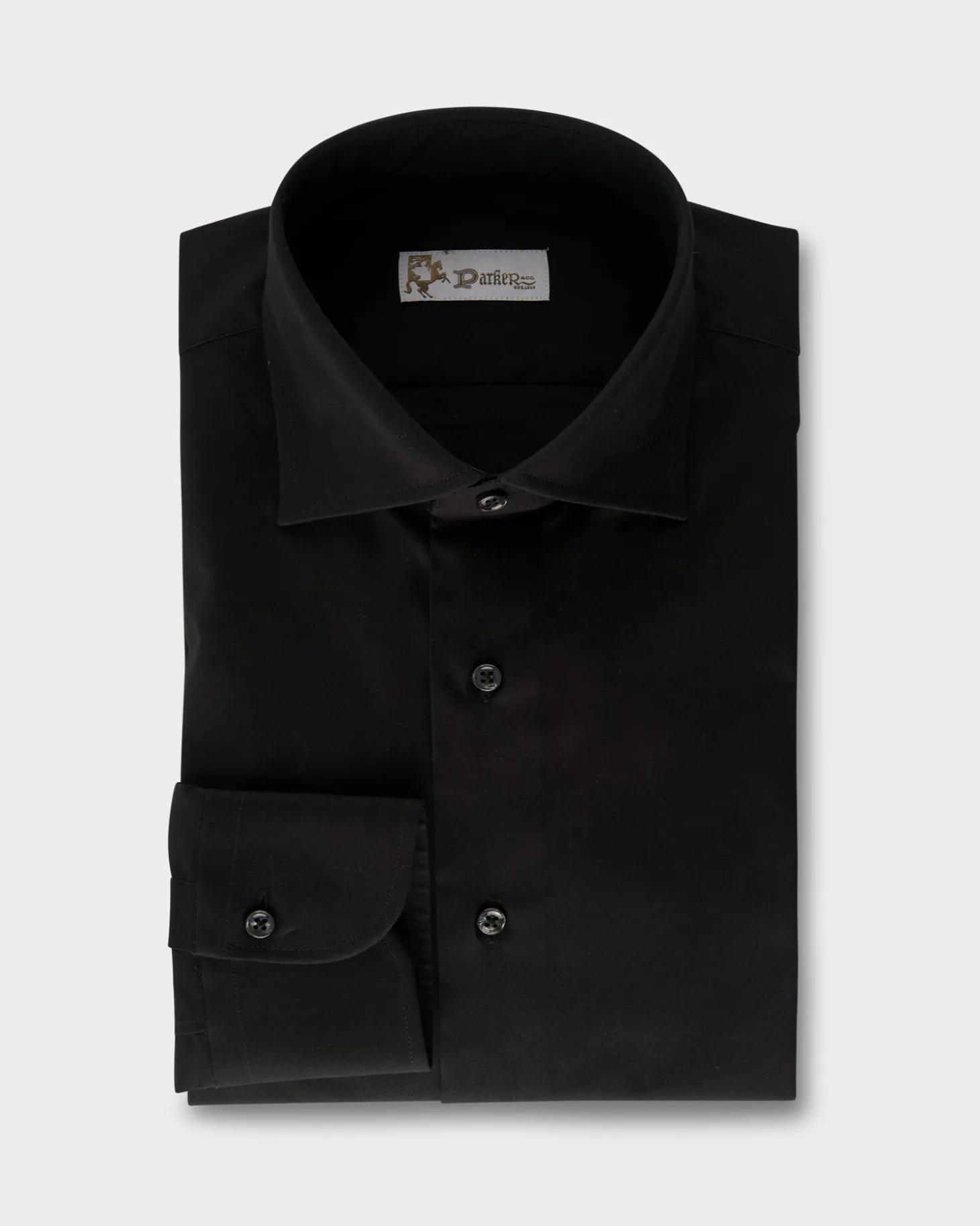 Black Cotton Stretch Shirt