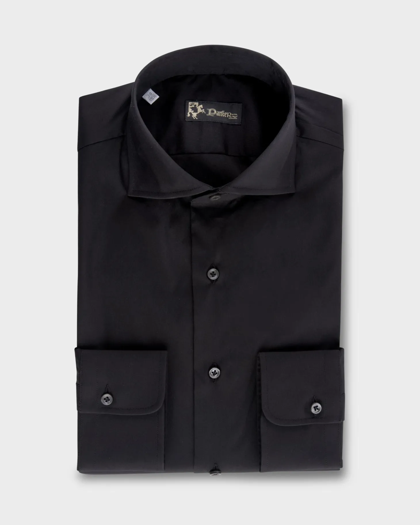 Black Cotton Stretch Shirt