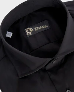 Black Cotton Stretch Shirt
