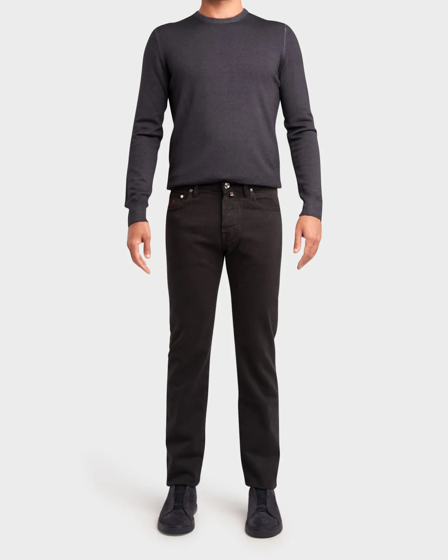 Black Cotton Stretch Slim Fit Denim Jeans