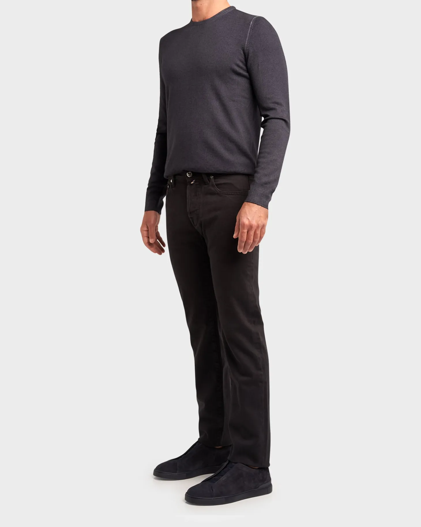 Black Cotton Stretch Slim Fit Denim Jeans