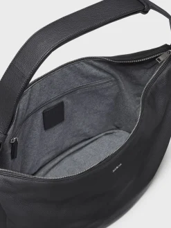 Black Deerskin Panorama Hobo Bag