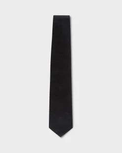 Black Jacquard Silk Tie