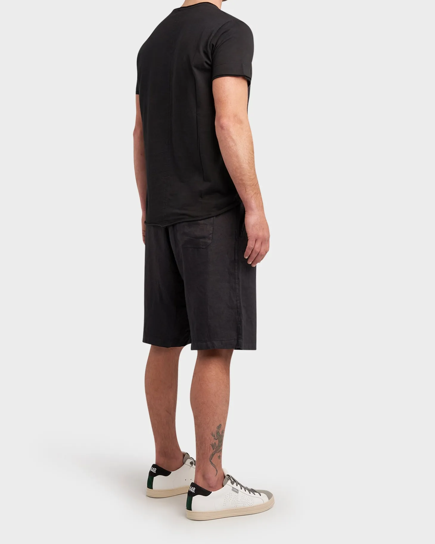 Black Linen Shorts