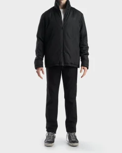 Black Padded Logo Print Jacket