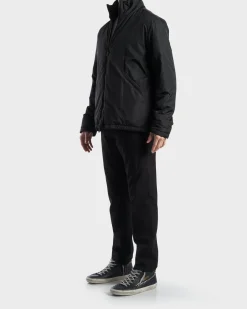 Black Padded Logo Print Jacket