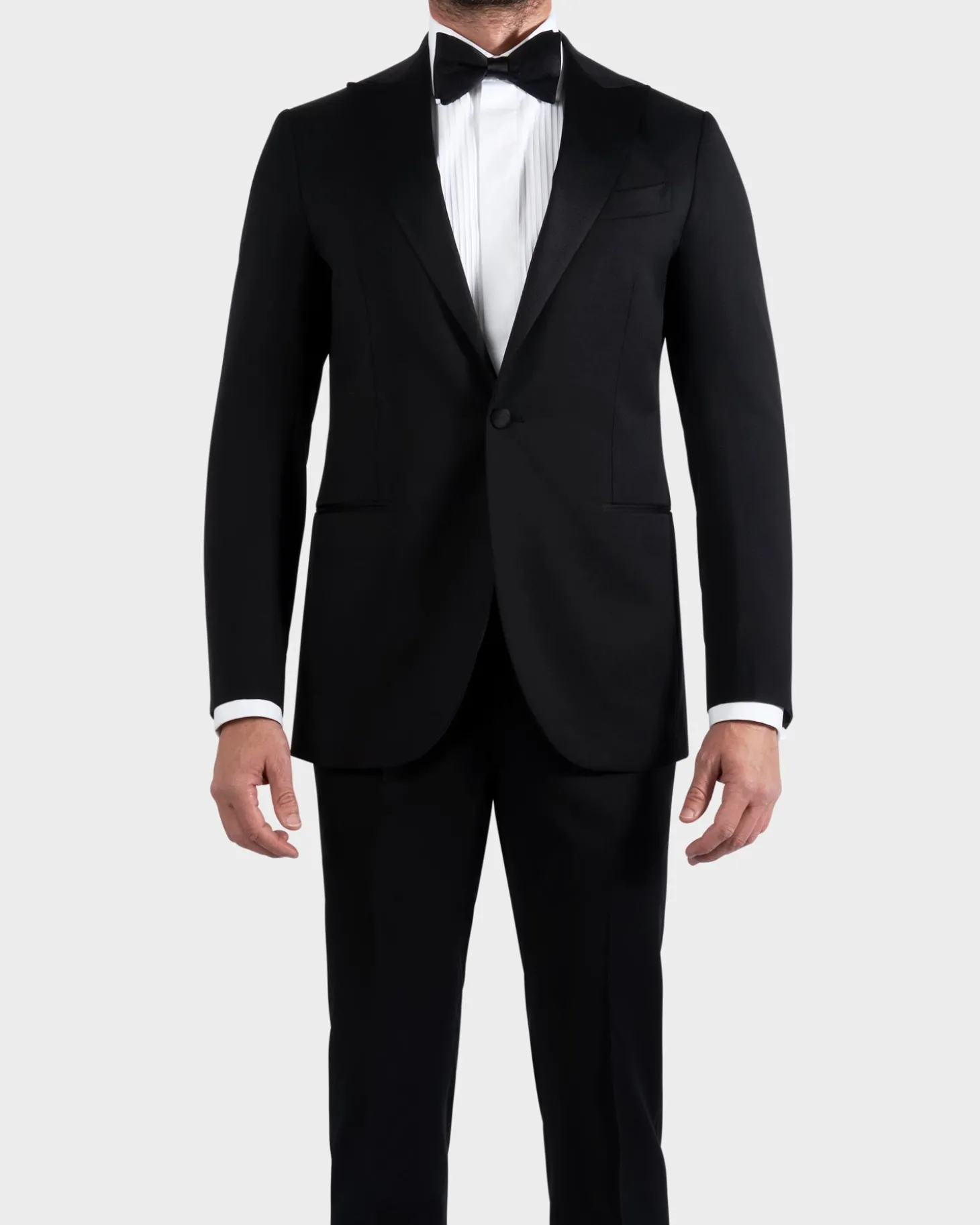 Black Peak Lapel Pure Wool Dinner Suit