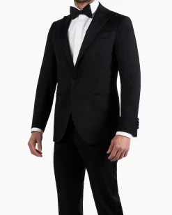 Black Peak Lapel Pure Wool Dinner Suit