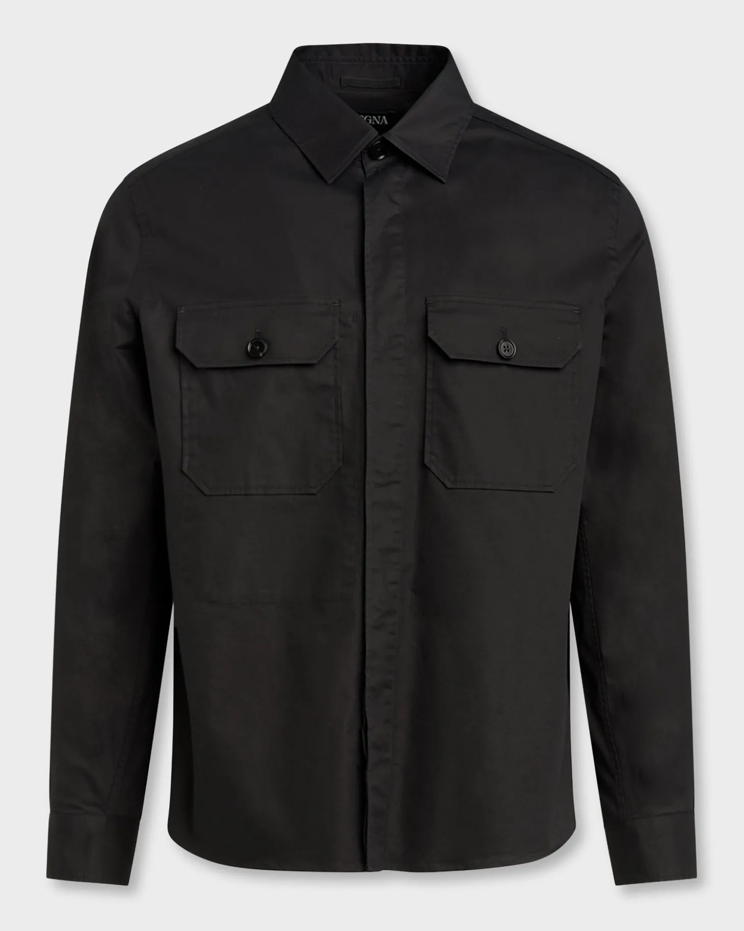 Black Premium Cotton Overshirt