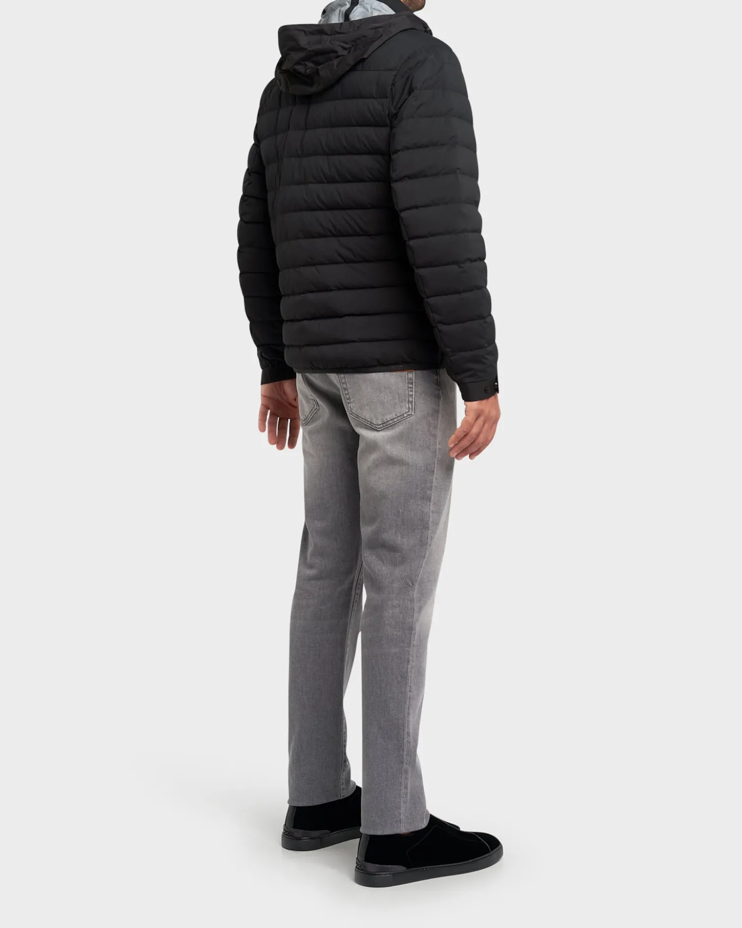 Black Recycled Polyester Down Jacket