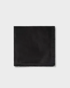 Black Silk Pocket Square