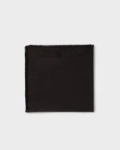 Black Silk Pocket Square