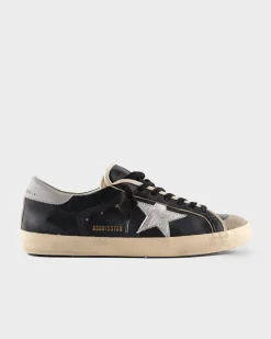 Black Silver And Grey Super Star Sneakers