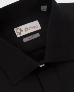 Black Slim Fit Dinner Shirt