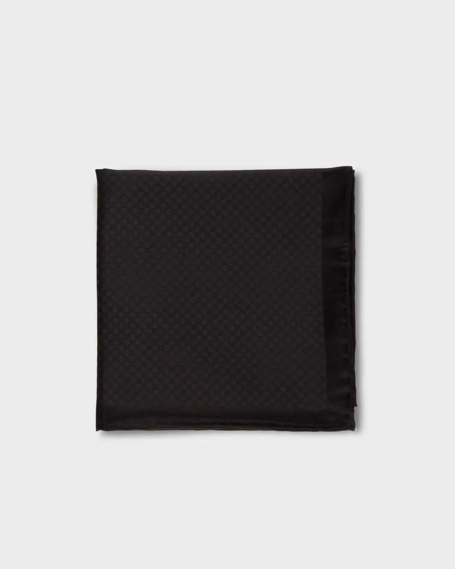 Black Spotted Silk Pocket Square