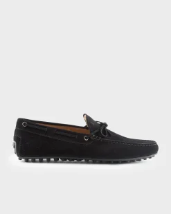 Black Suede City Gommino Driving Shoes