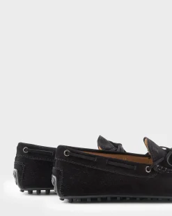 Black Suede City Gommino Driving Shoes