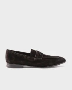 Black Suede L'Asola Loafers
